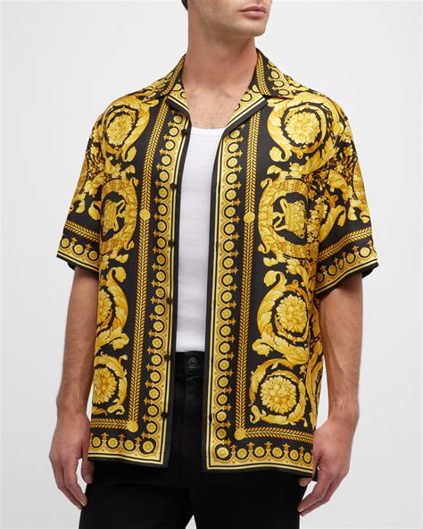versace gold and black shirt